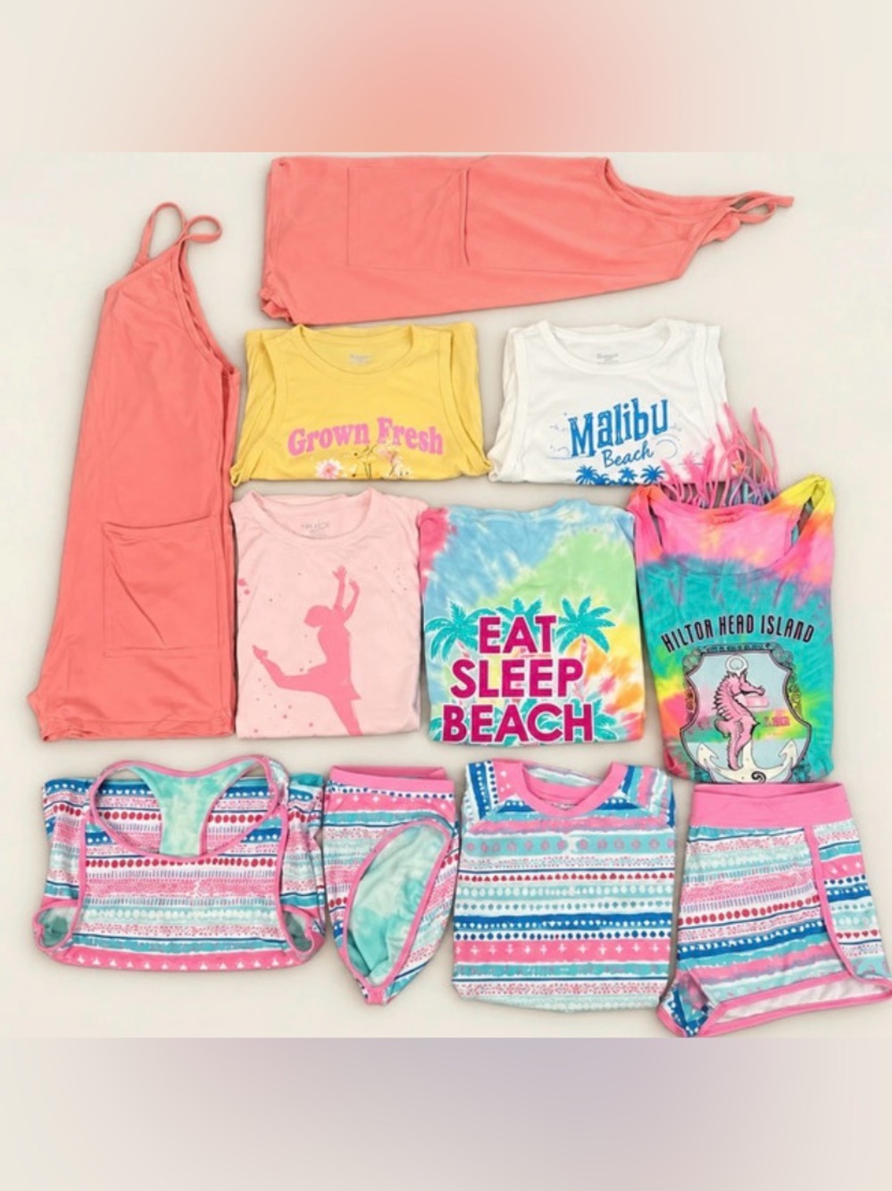 Tween Girls Summer Clothes Bundle 11pc Sizes 10/12 - 18 Juniors XS S